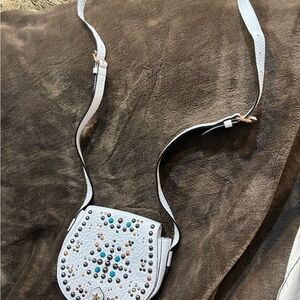White Studded Crossbody Bag